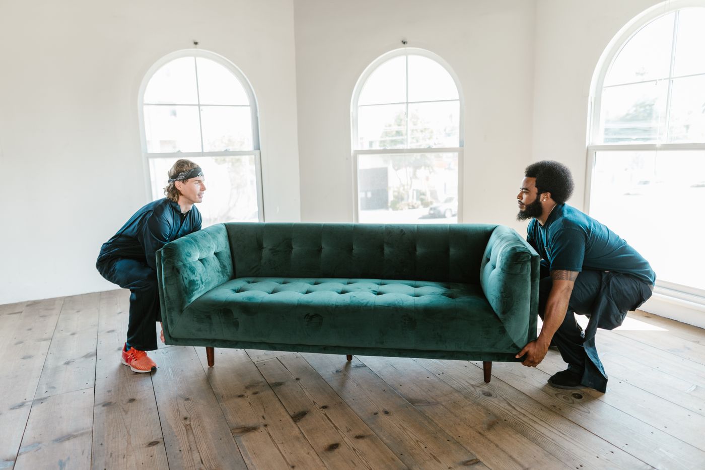 Lifting a sofa during a move
