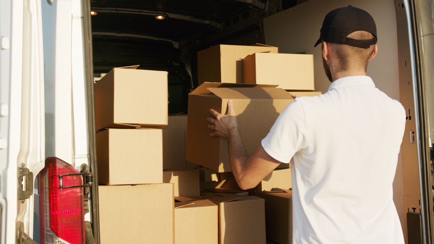 Loading a removals van