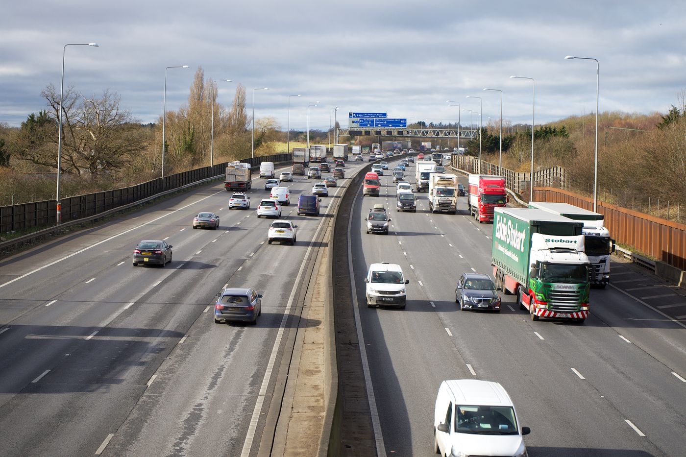 A van on a UK motorway